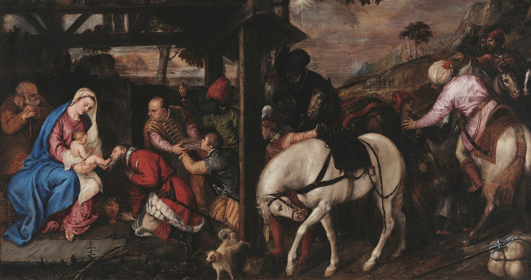 The Adoration of the Magi by Titian, c. 1560, Pinacoteca Ambrosiana, Milan
