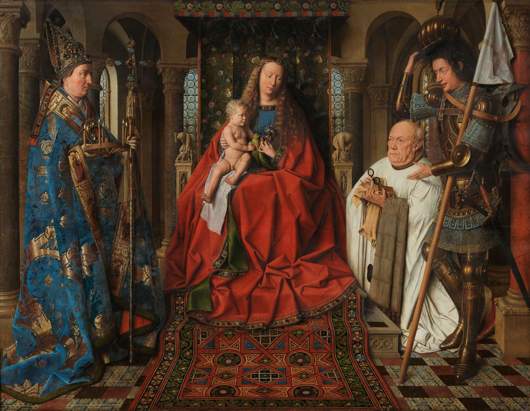 Madonna of Canon van der Paele by Jan van Eyck, 1434–1436, Groeningemuseum, Musea Brugge