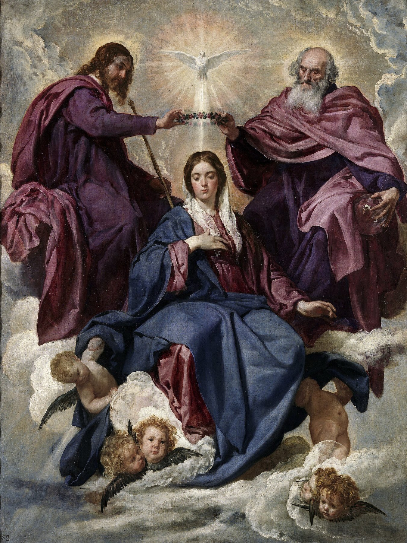 The Coronation of the Virgin by Velázquez, c. 1635, Museo Nacional del Prado, Madrid