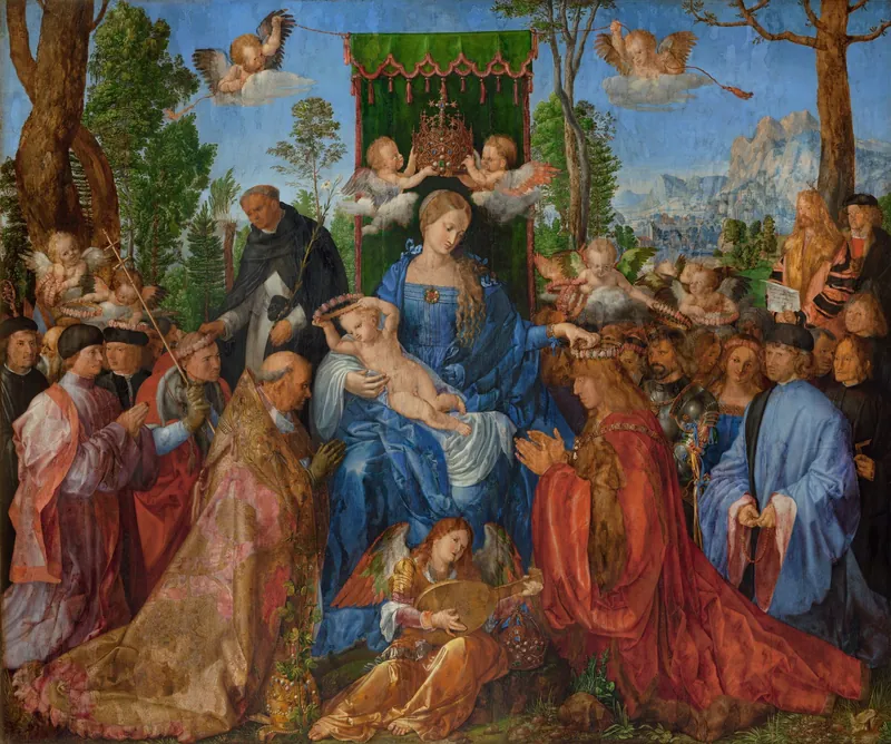 The Feast of the Rose Garlands by Albrecht Dürer