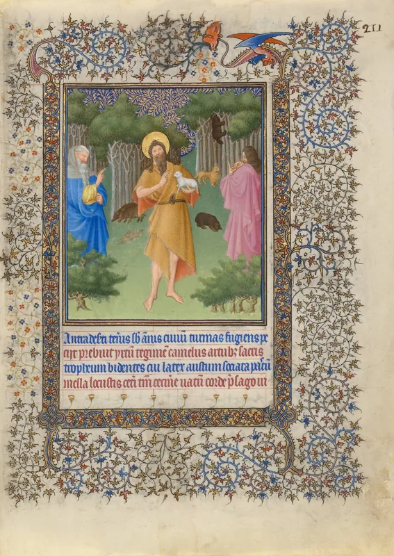 Saint John the Baptist in the Wilderness by The Limbourg Brothers