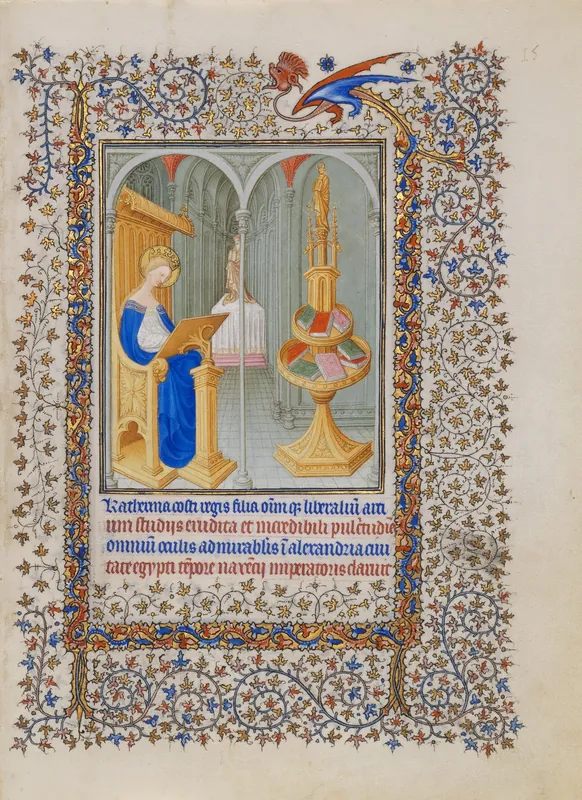 Saint Catherine in her Study by The Limbourg Brothers