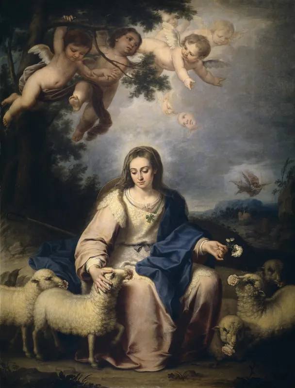 The Divine Shepherdess (La Divina Pastora), Attributed to Alonso Miguel de Tobar
