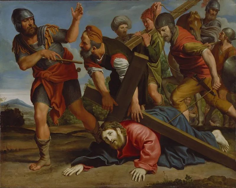 The Way to Calvary by Domenichino (Domenico Zampieri)