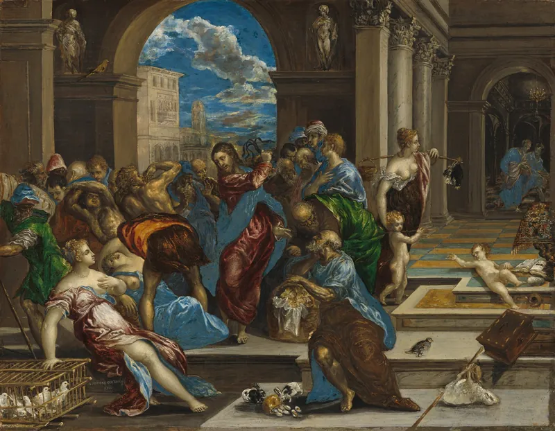 Christ Cleansing the Temple by El Greco (Domenikos Theotokopoulos)