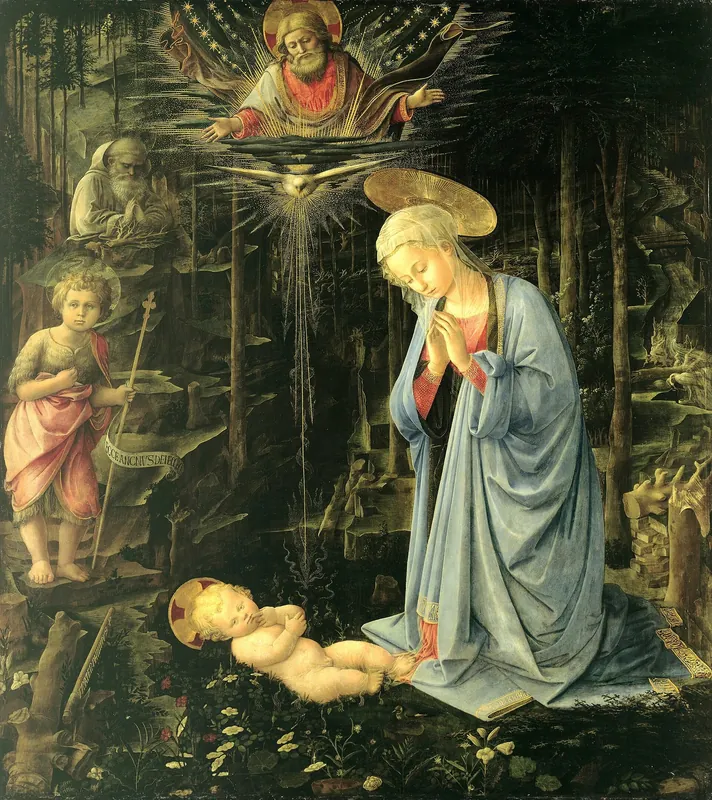 Adoration in the Forest by Fra Filippo Lippi