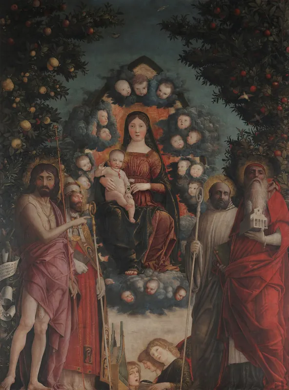 Madonna in Glory with Saints (Trivulzio Madonna) by Andrea Mantegna