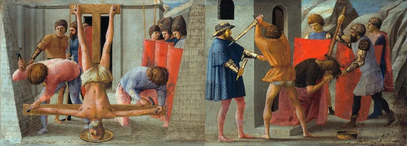 The Crucifixion of Saint Peter and the Beheading of Saint John the Baptist by Masaccio