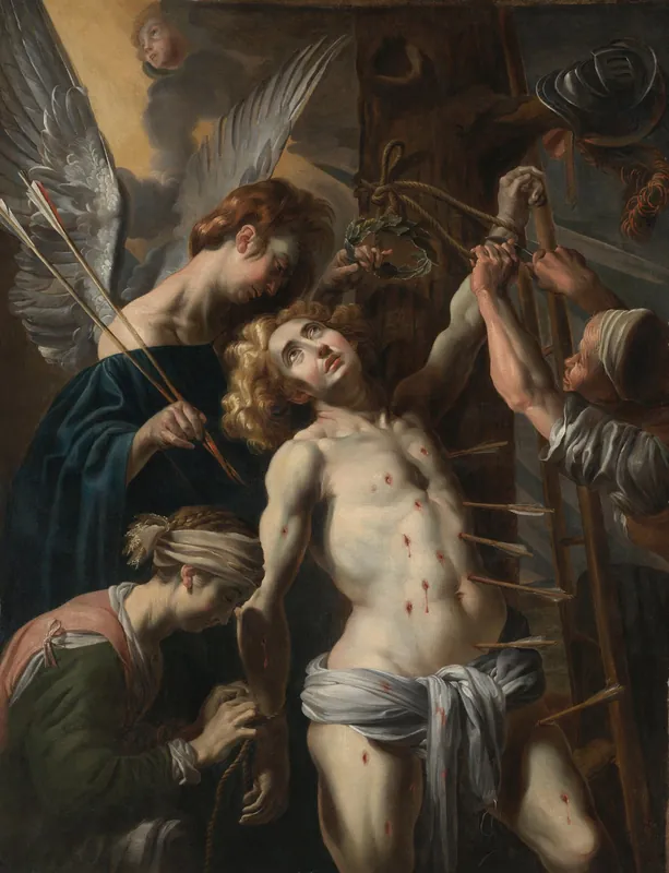 Saint Sebastian Released by Irene and her Servant by Melchior de la Mars