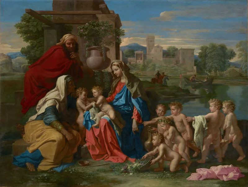 The Holy Family with St John the Baptist and St Elizabeth by Nicolas Poussin