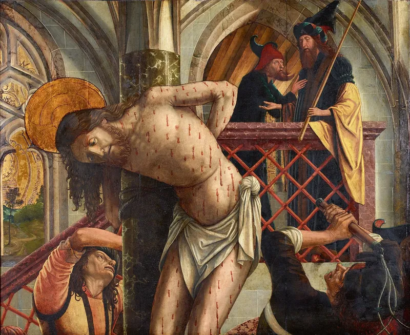 Flagellation of Christ (Geißelung Christi) by Michael Pacher