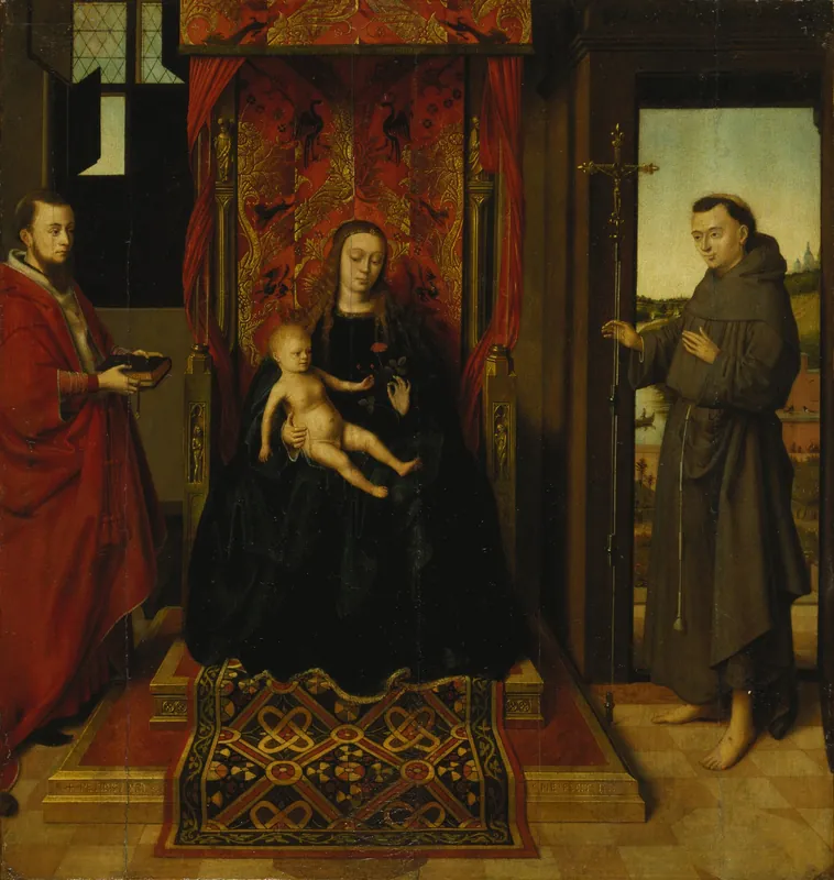 Virgin and Child with Saints Jerome and Francis by Petrus Christus
