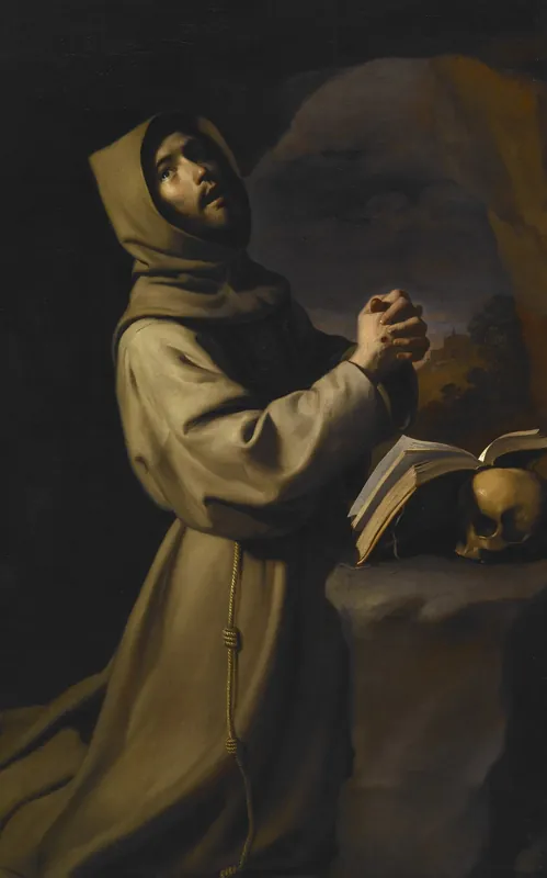 St Francis in Meditation, Workshop of Francisco de Zurbarán