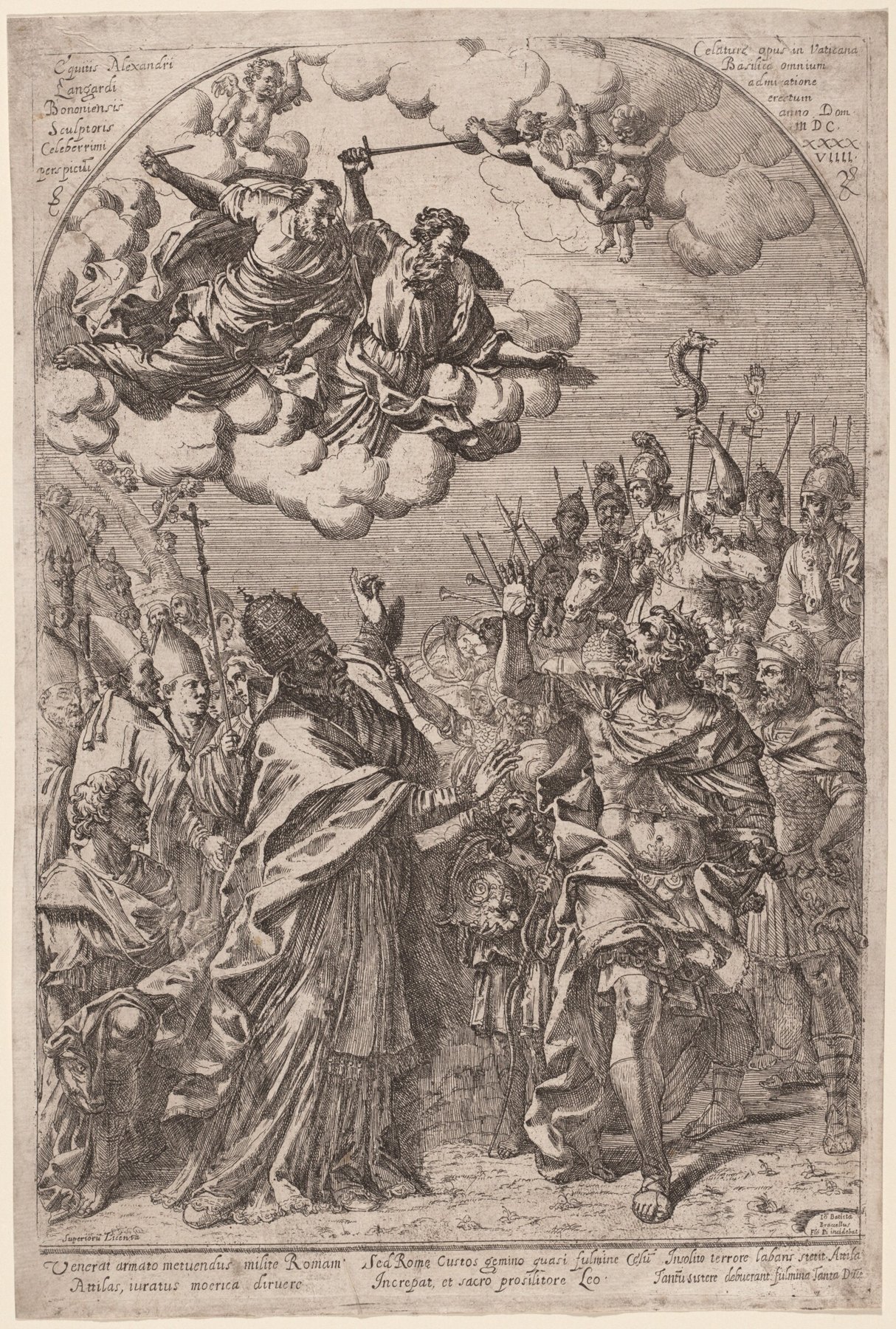 Attila at the Gates of Rome by Giovanni Battista Bracelli, after Alessandro Algardi, 1649, National Gallery of Art, Washington