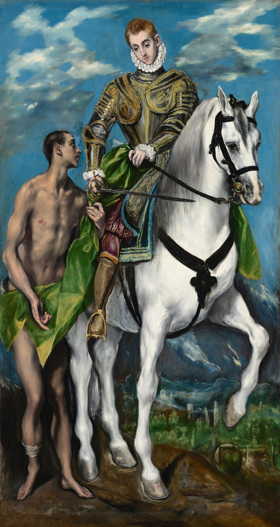 Saint Martin and the Beggar by El Greco, 1597/1599, National Gallery of Art, Washington