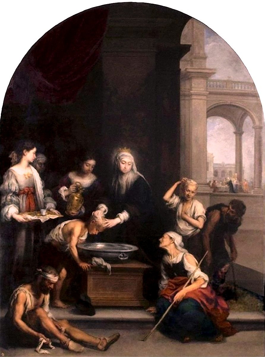 Saint Elizabeth of Hungary Tending the Sick by Bartolomé Esteban Murillo, 1672, Hospital de la Santa Caridad, Seville